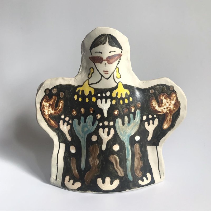 Portrait of a lady - 摆饰 - 陶 多色