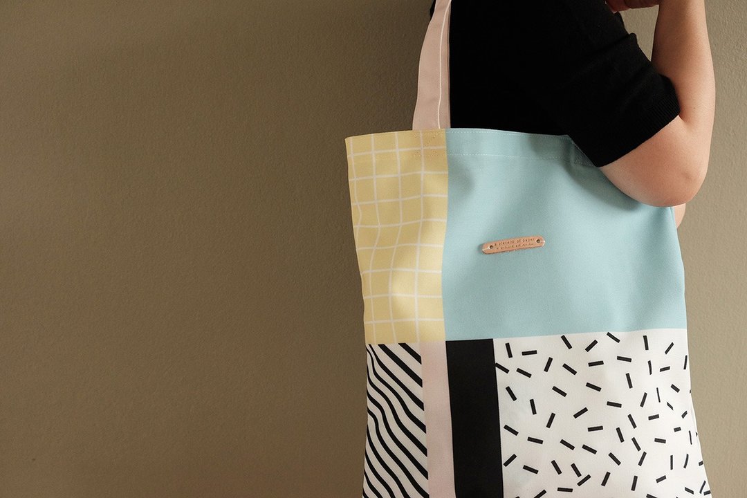 Tote bag : PASTEL MOOD - 手提包/手提袋 - 聚酯纤维 白色