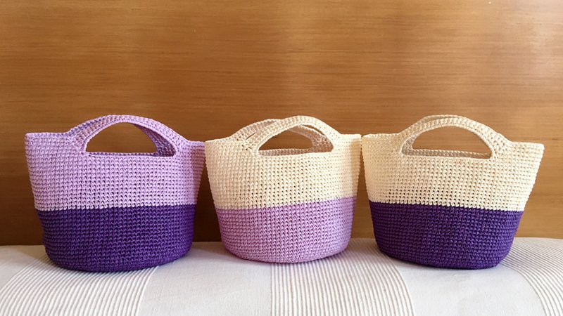 hm2。拉菲纸纤编织袋 S | 选色定制 - 手提包/手提袋 - 纸 多色