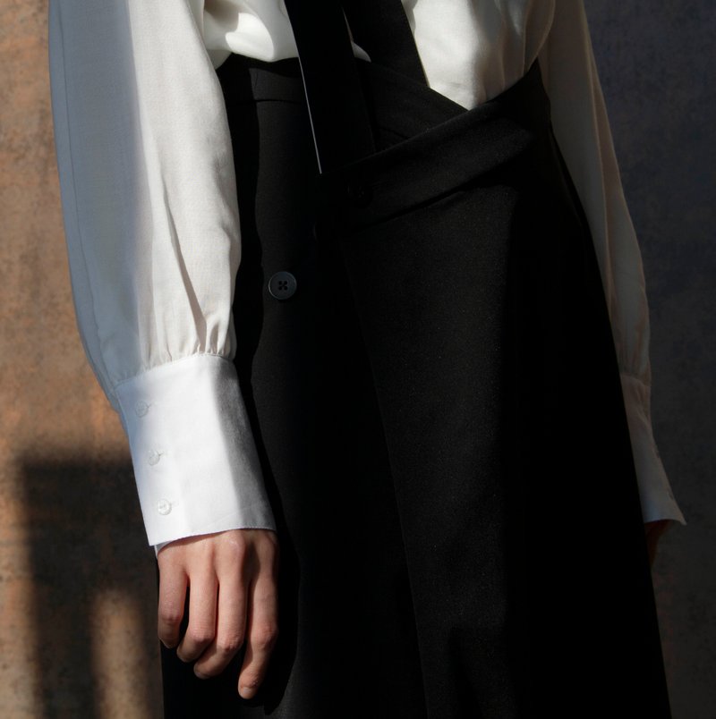 可拆除式吊带裙 - 黑色 - 裙子 - 防水材质 黑色