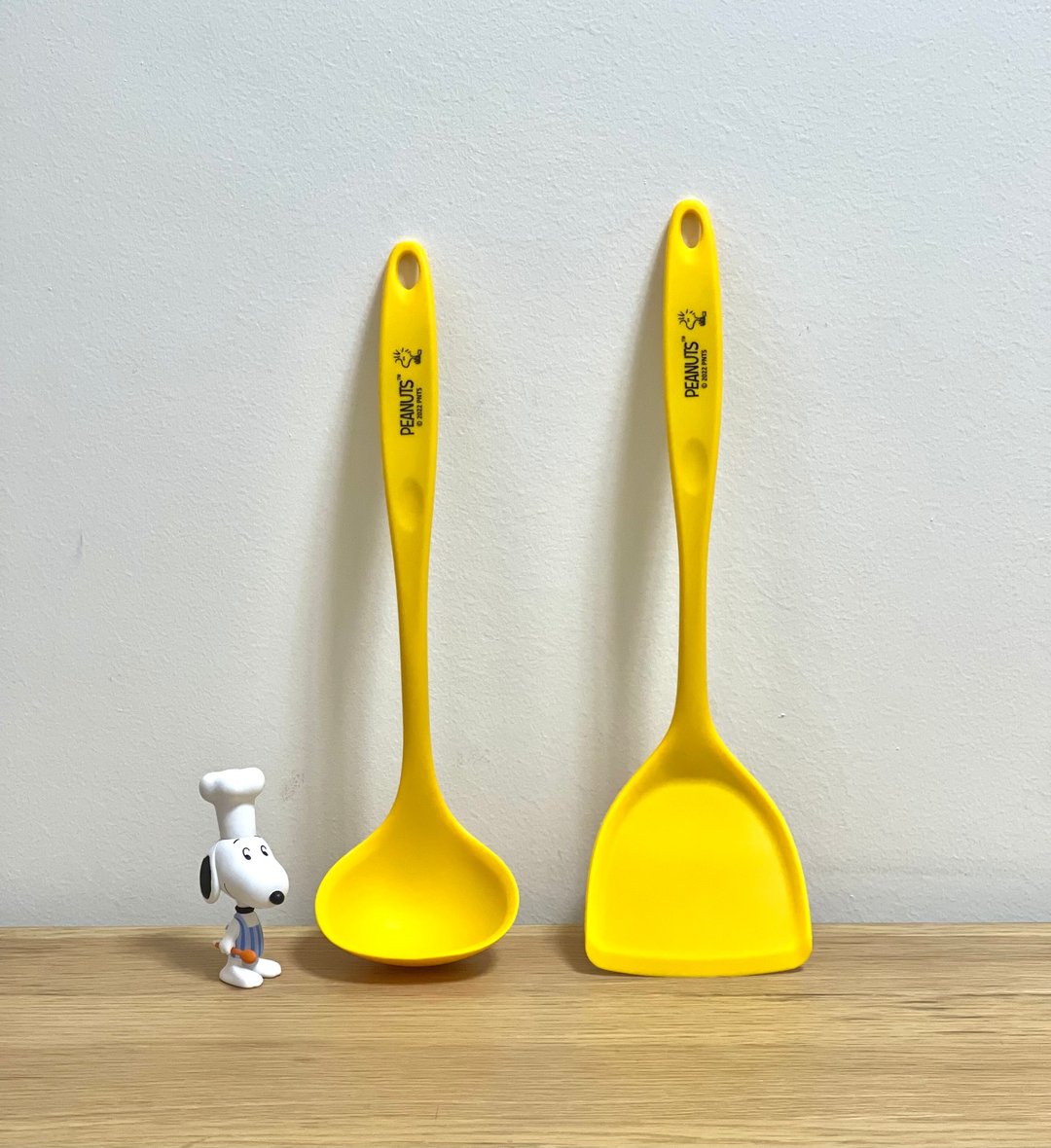SNOOPY史诺比食品级硅胶锅铲 PEANUTS正版授权 - 汤杓+锅铲(2件) - 厨房用具 - 硅胶 黄色
