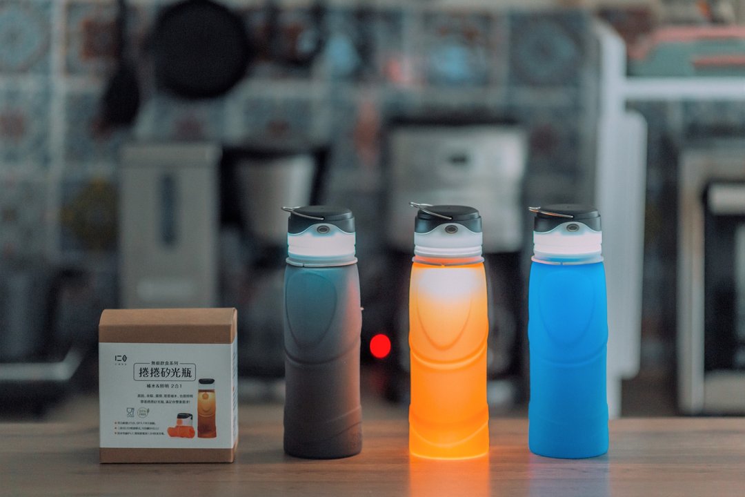 【仁舟净塑】卷卷矽光瓶750ml ∣ 环保水瓶 四色可选 - 水瓶/水壶 - 硅胶 多色