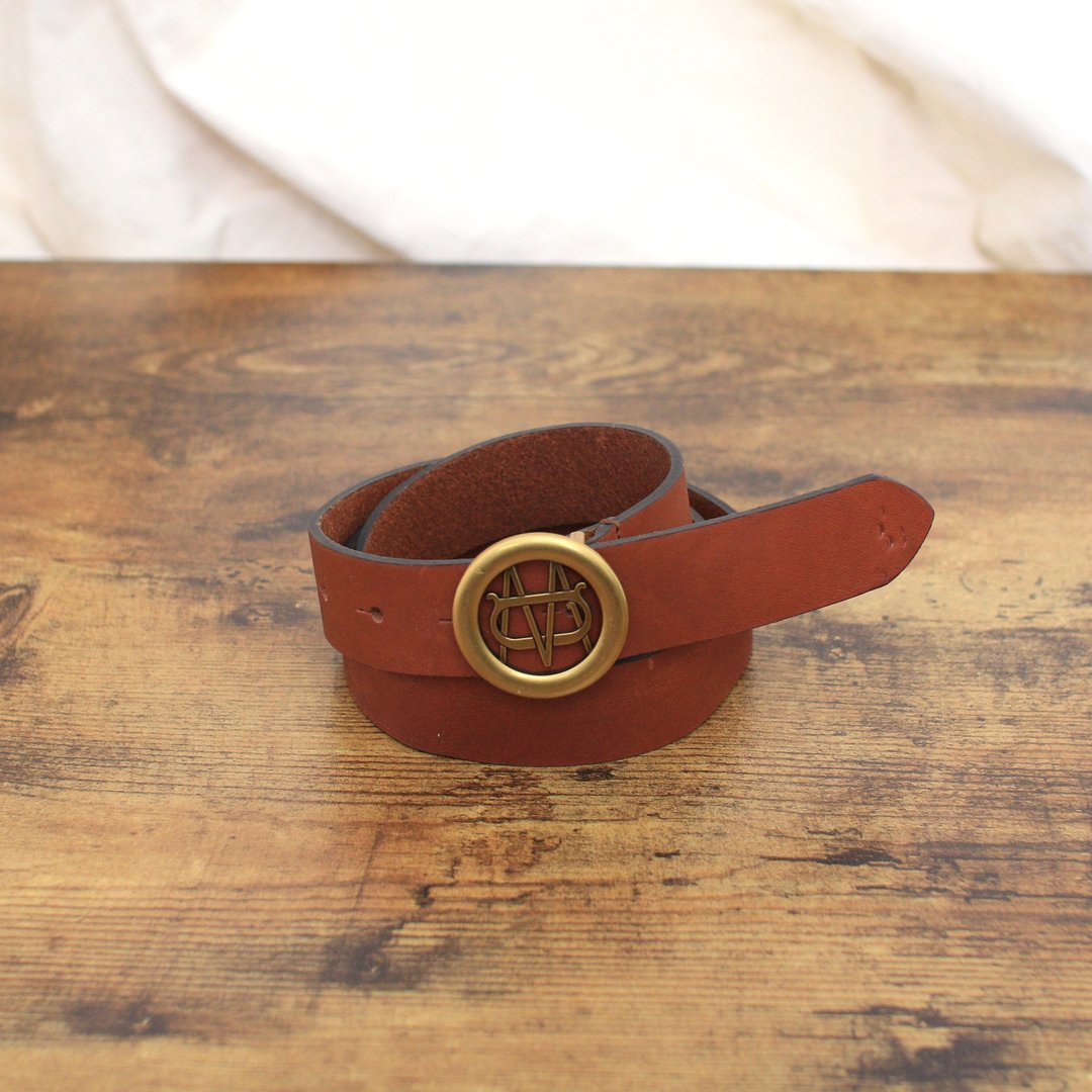 Back to Green-经典复古腰带 字母交叠 金扣bt-02// vintage belt - 皮带/腰带 - 真皮 