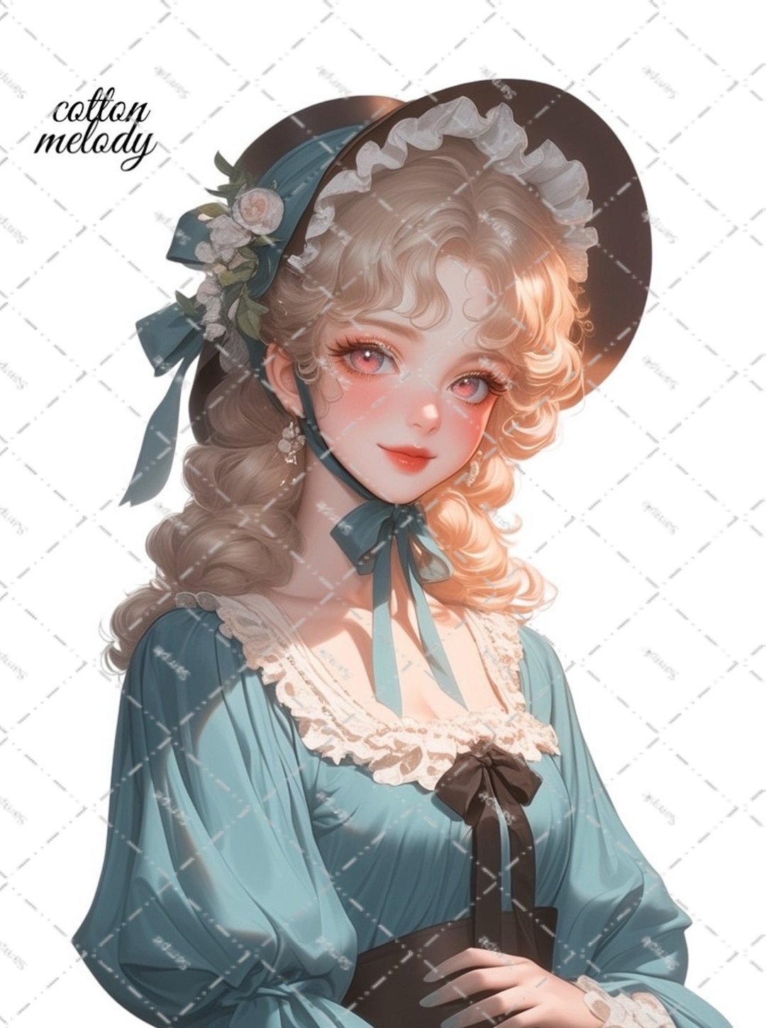 original sticker no.2332 人物贴纸 原创贴纸 原创人物贴纸 装饰贴纸 cotton melody - 贴纸 - 纸 
