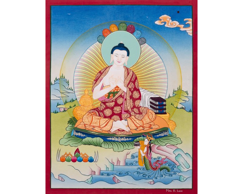 那迦尔朱拿佛唐卡艺术 传统工艺中的宁静 - 墙贴/壁贴 - 其他材质 多色