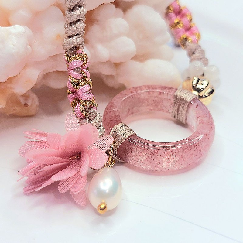 爱的魔法师手串 | 草莓晶 | 淡水珍珠 | 蓝月光 | 一品一拍 - 手链/手环 - 水晶 