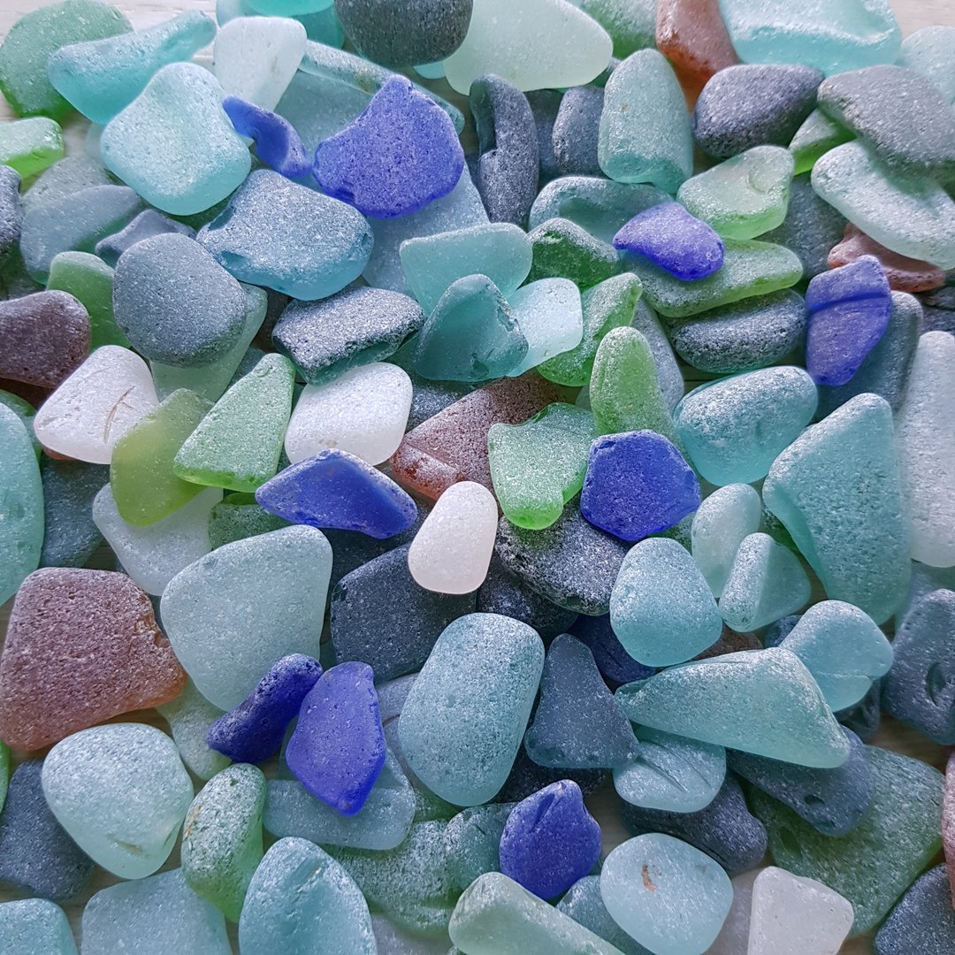 天然海玻璃与海陶 400克珍藏组 - 陶艺 - 玻璃 多色