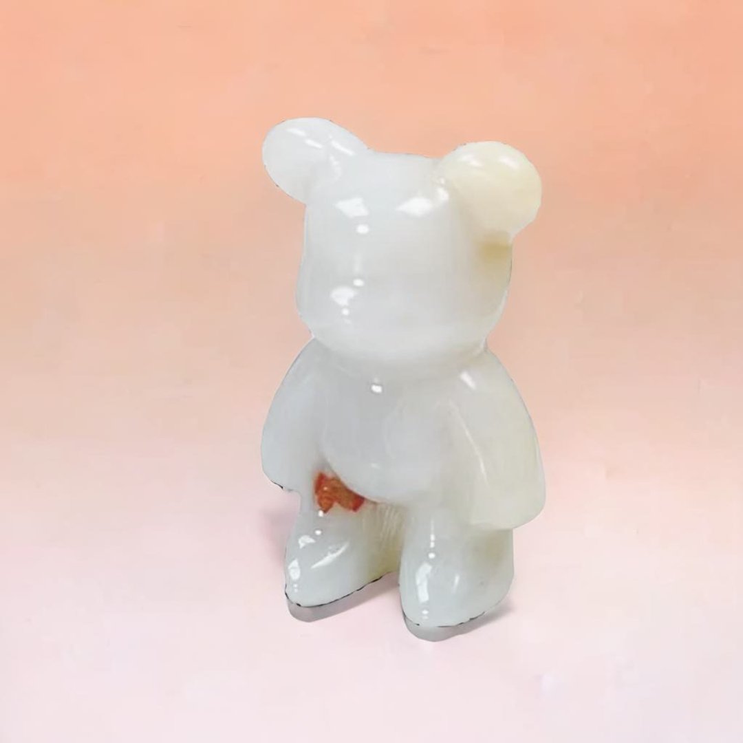 【熊熊玉见你】飘黄翡可爱小熊摆饰 | 天然缅甸玉翡翠A货 | 送礼 - 摆饰 - 玉石 多色