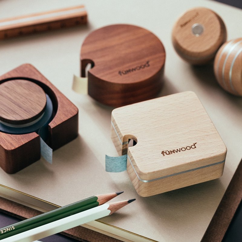 办公小物-实木合铝纸胶台 - 其他 - 木头 咖啡色