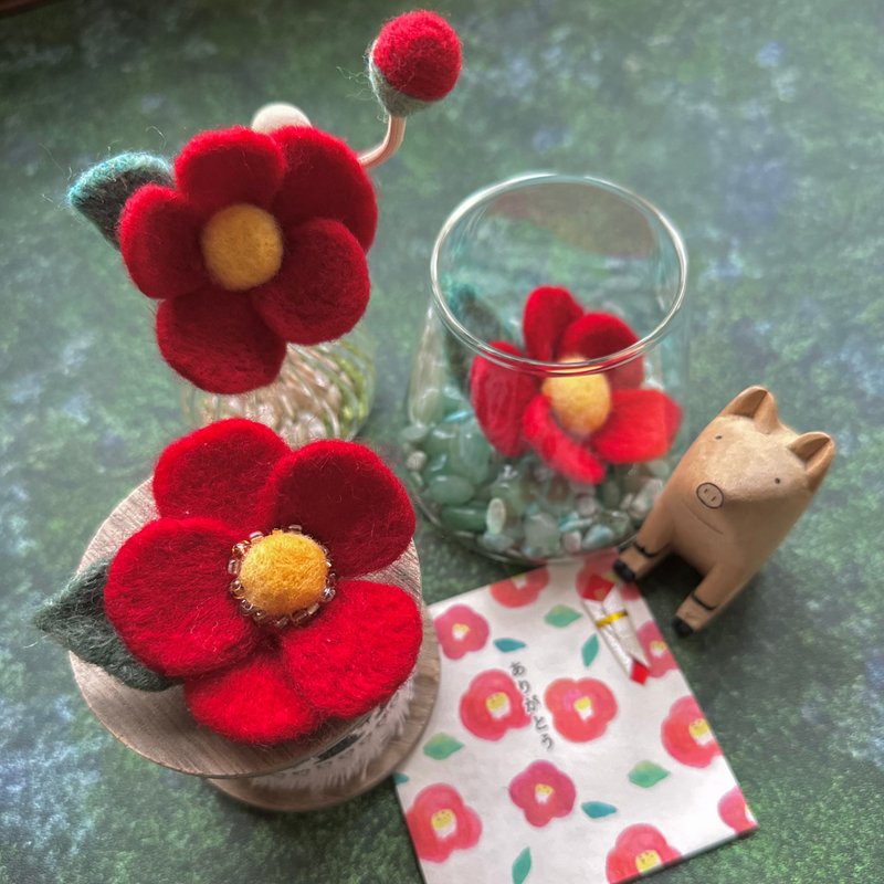 羊毛毡香氛系列-山茶花扩香 - 香薰/精油/线香 - 羊毛 