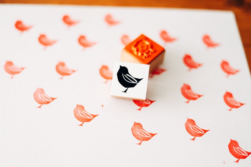 鶲鸟印章 / 绘画系列 - 印章/印台 - 木头 