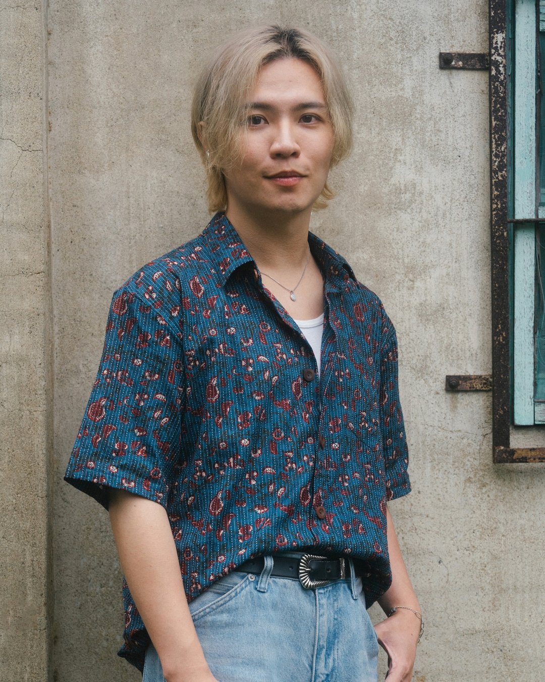 印度盖染工艺纯棉 男生衬衫 － 藤蔓海蓝 - 男装衬衫 - 棉 多色