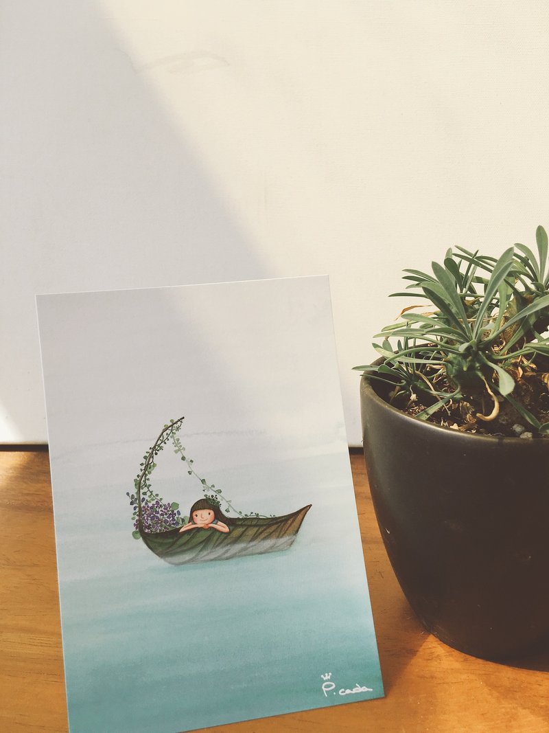 故事明信片-卡塔尔公主系列-轻烟温柔水上漂 - 卡片/明信片 - 纸 多色