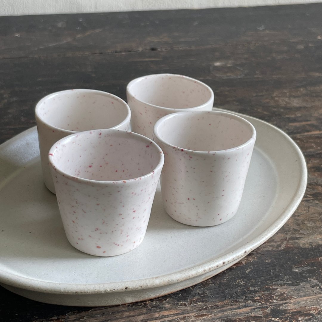 草莓奶昔小茶杯_四入 - 茶具/茶杯 - 瓷 白色