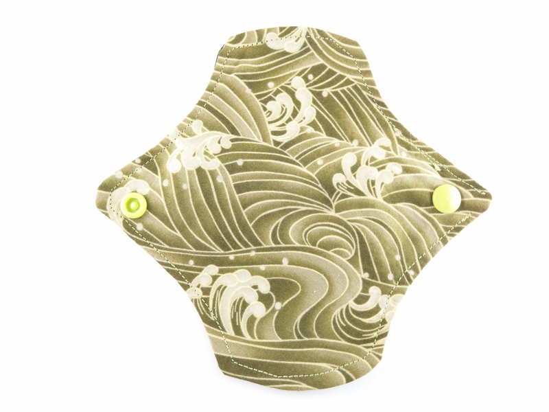 15cm 布料可重复使用垫月经垫失禁防水 防漏 可水洗 有防水層 - 女士内衣裤 - 其他材质 卡其色