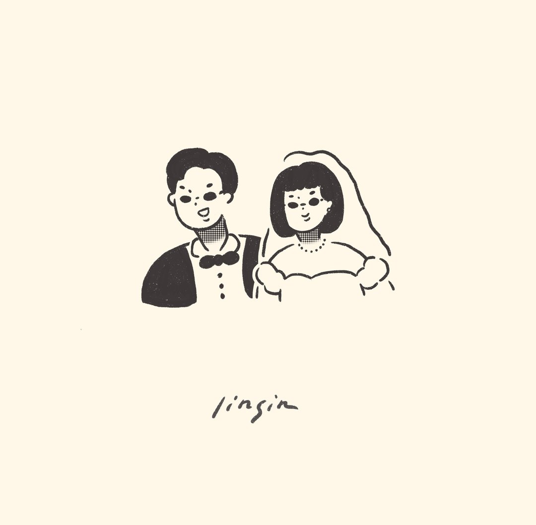 【定制插画】线条人像画电子档 - 电子手绘真人画像/绘画/插画 - 其他材质 