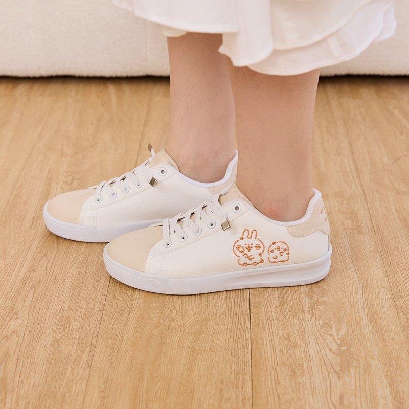 Paidalx卡娜赫拉的小动物漫夜星空休闲鞋不弯腰轻运动鞋-小白鞋 - 女款休闲鞋 - 棉．麻 白色