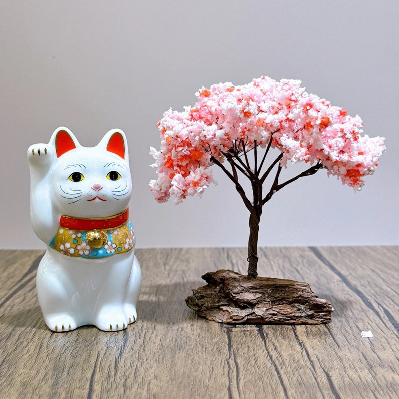 【可爱福喵】日本药师樱花招财猫 - 摆饰 - 瓷 白色