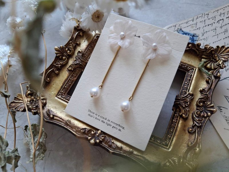 i sea you 昭和－天然淡水珍珠 - 耳环/耳夹 - 珍珠 