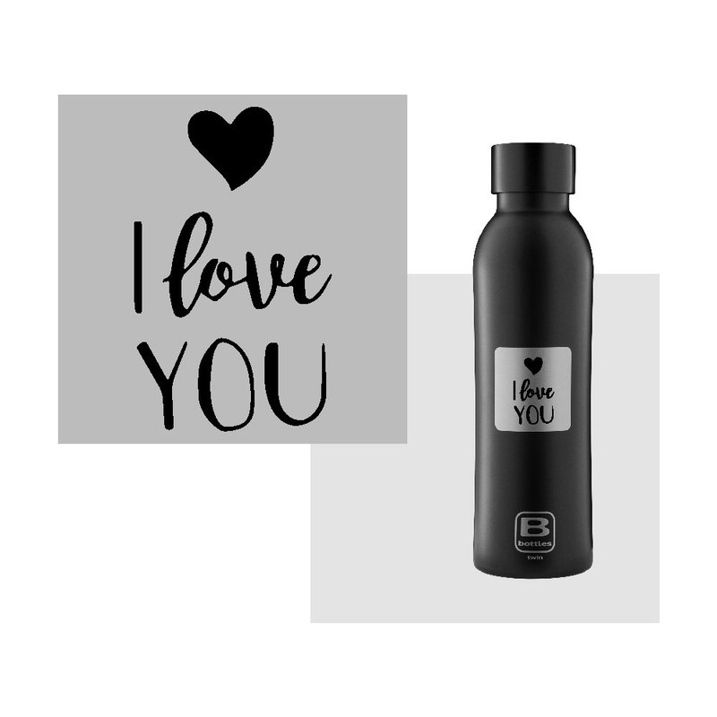 BUGATTI黑银保温瓶500ml - 保温瓶/保温杯 - 其他金属 黑色