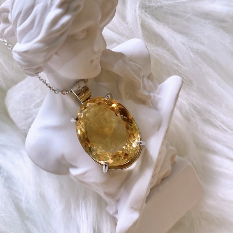 天然黄水晶  钻切黄水晶项链  10克拉以上 目前已售出 订制前请私 - 项链 - 宝石 