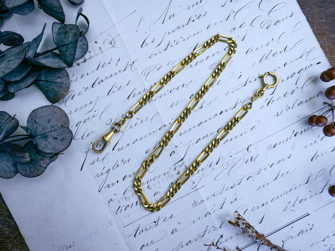 Oria 法国包金怀表链 古董链－欧洲古董首饰 Vintage Jewelry。 - 颈链 - 其他金属 金色