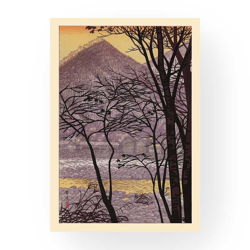 【艺术挂画】笠松紫浪 Kasamatsu Shirō 一 水上余光 - 海报/装饰画/版画 - 纸 