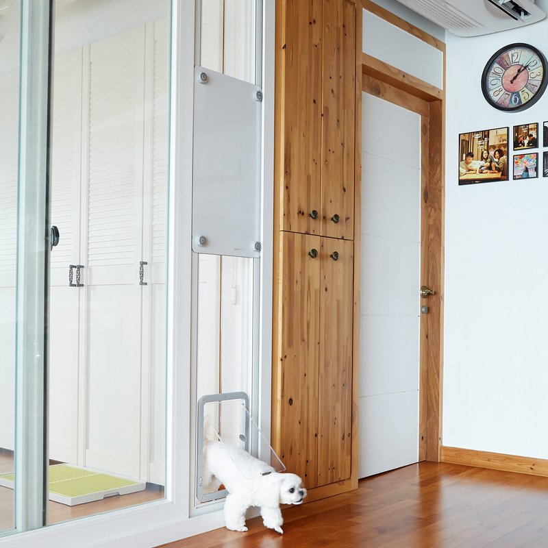 第二代顶级款宠物门-阳台门专用 (适合拉门) - 其他 - 塑料 白色