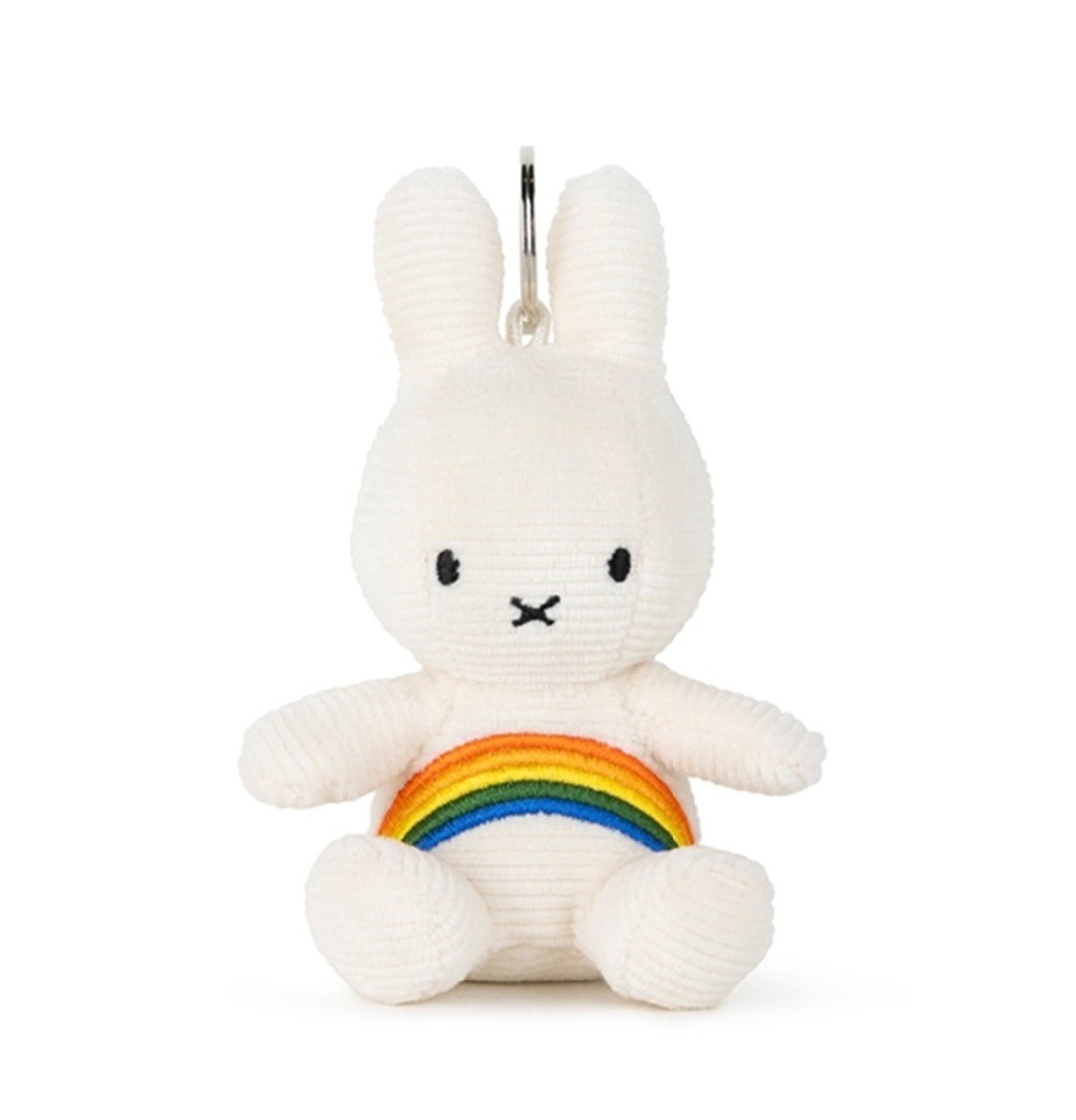 荷兰 Bon Ton Toys | Miffy 米飞兔 钥匙圈 彩虹 10cm - 钥匙链/钥匙包 - 其他材质 白色