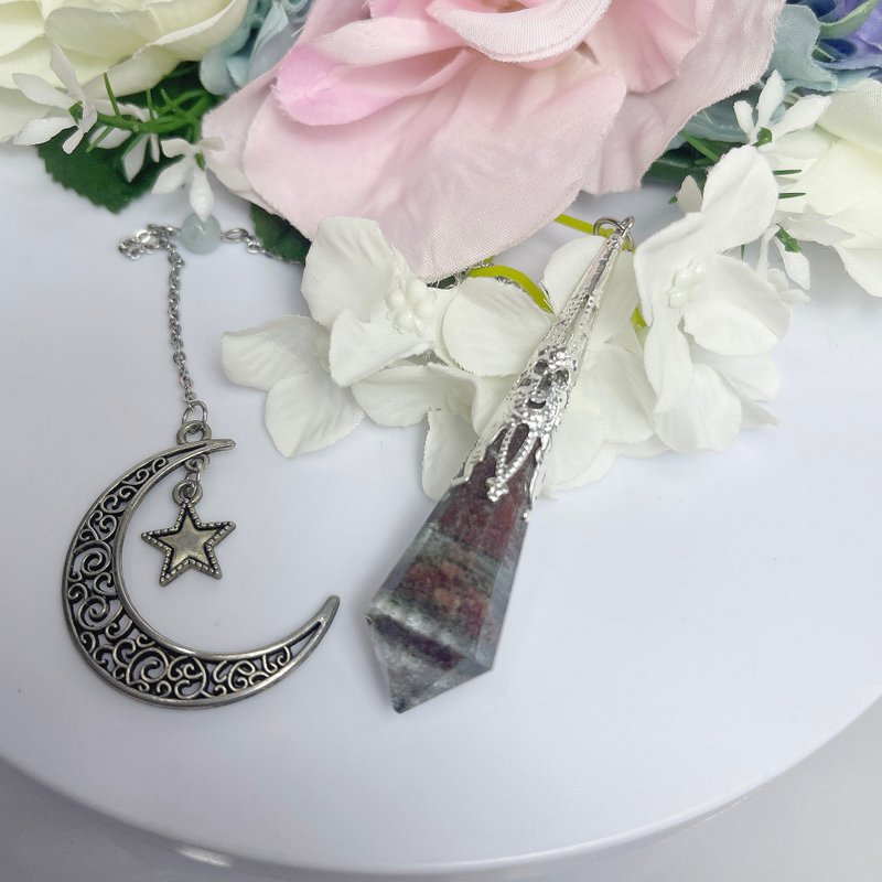 No.10 稀有绿幽灵水晶 项链 意境美 彩幽灵 异象水晶 吊坠 灵摆 - 项链 - 水晶 多色