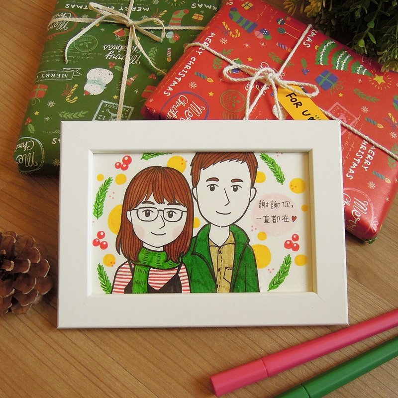 y星球_送礼用似颜绘(含包装及4X6相框) - 订制画像 - 纸 多色