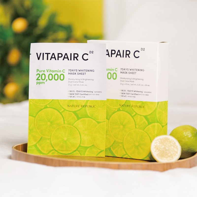 Nature Republic 维他命C瞬效亮白面膜 亮白 维他命C面膜 10入 - 面膜/冻膜 - 其他材质 