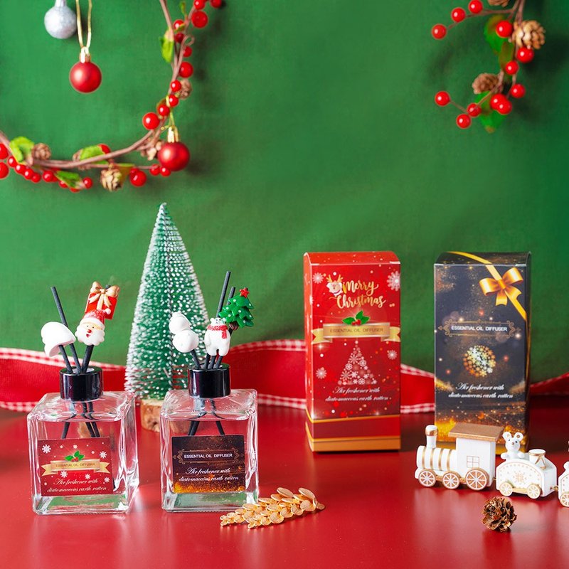 QIDINA 日用馆 圣诞圭藻土精油扩香瓶200ml - 香薰/精油/线香 - 其他材质 多色