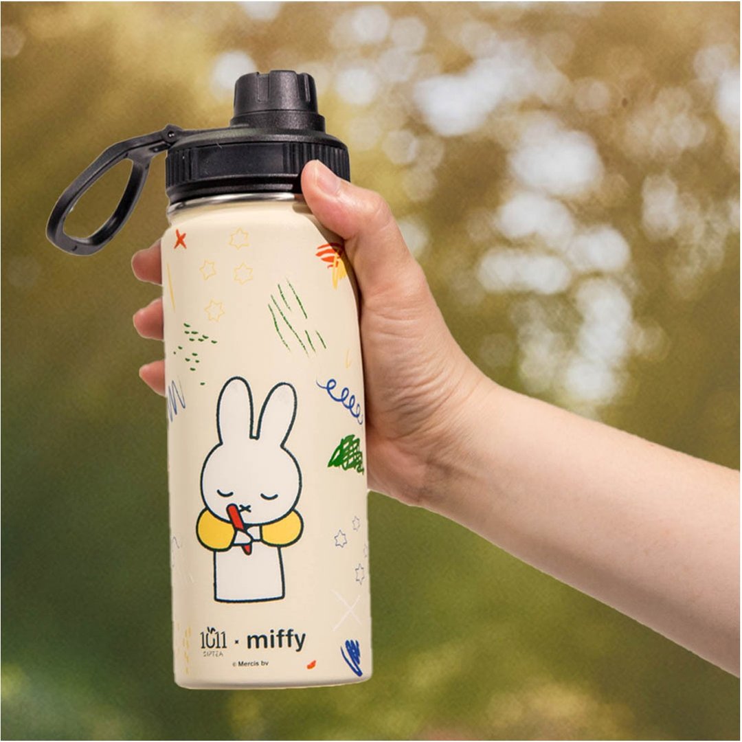 【Miffy】米菲手提随行杯/保温瓶/米飞兔 - 保温瓶/保温杯 - 不锈钢 多色