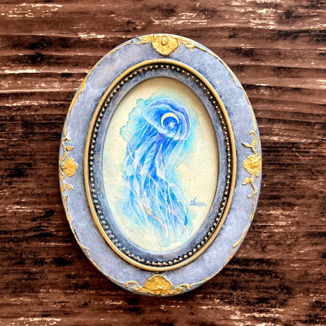 原图星空水母蓝/星空星空人体画古风仿古室内装潢 - 海报/装饰画/版画 - 纸 蓝色