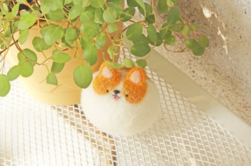 Anny羊毛毡柯基汪汪团子 - 玩偶/公仔 - 羊毛 橘色