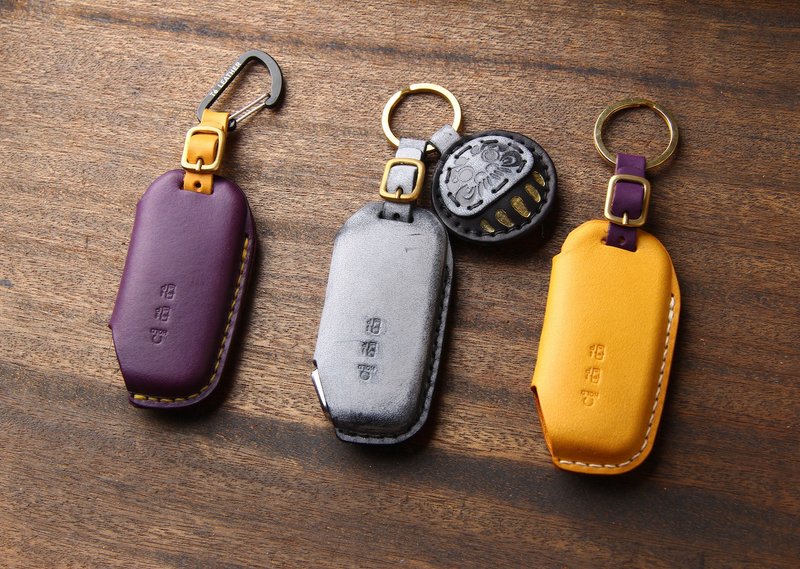 茶皮 KIA EV6 起亚汽车钥匙皮套 【定制化】 - 钥匙链/钥匙包 - 真皮 