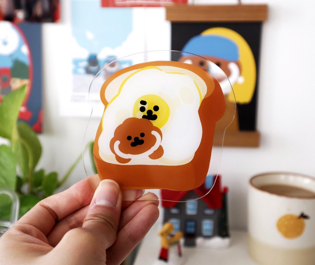 Rice Cake Puppy 多士造型 杯垫 - 杯垫 - 塑料 