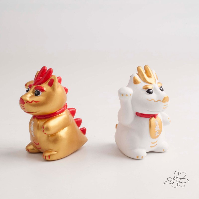 |woohuang | 水泥材质 | 龙年吉龙来三寸吉龙 - 玩偶/公仔 - 水泥 金色