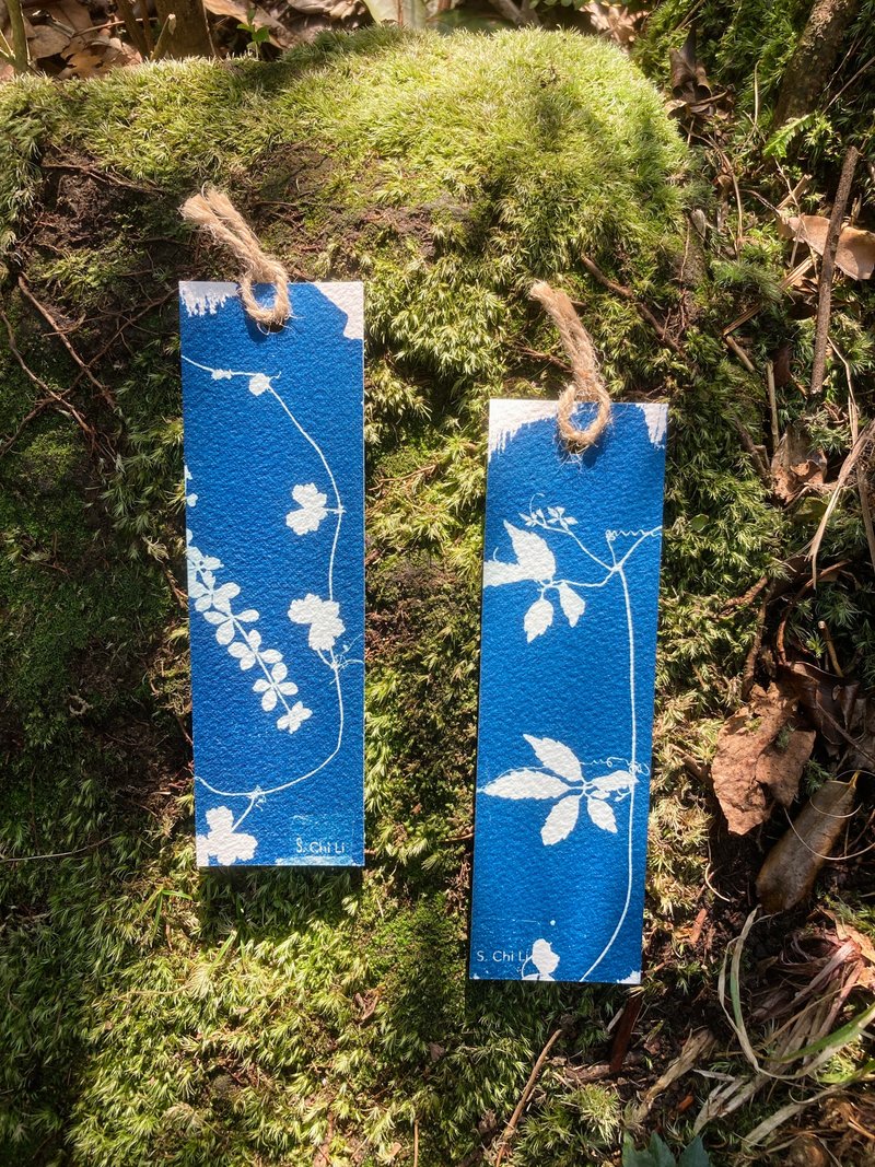 S. Chi Li 植物蓝晒书签-柔美藤蔓系列 - 书签 - 纸 蓝色
