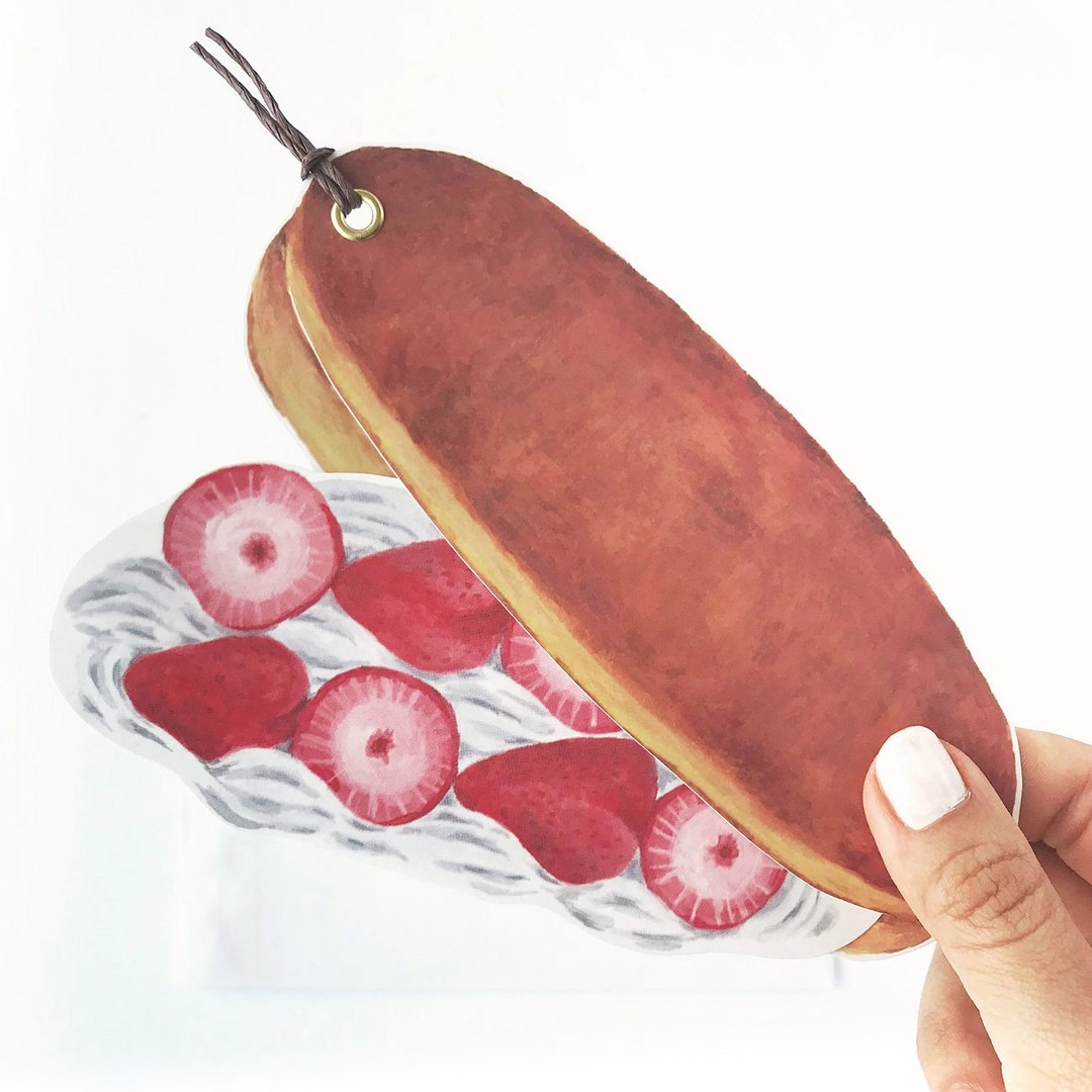 Sandwich card  Strawberry cream - 卡片/明信片 - 纸 