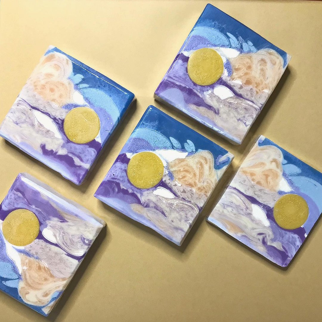 scenery oil soap - 肥皂/手工皂 - 其他材质 多色