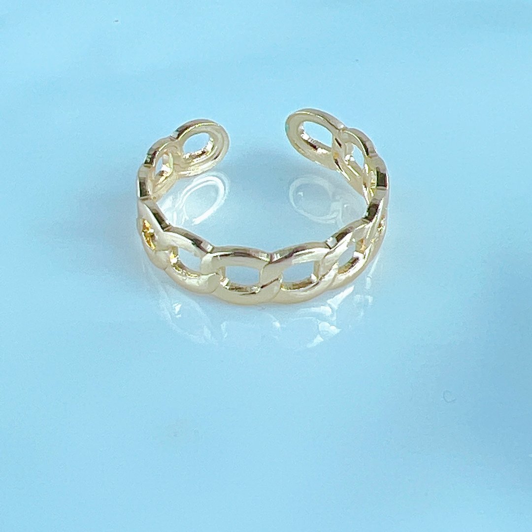 14K纽结造型戒指(戒围可调)(现货) - 戒指 - 其他金属 金色