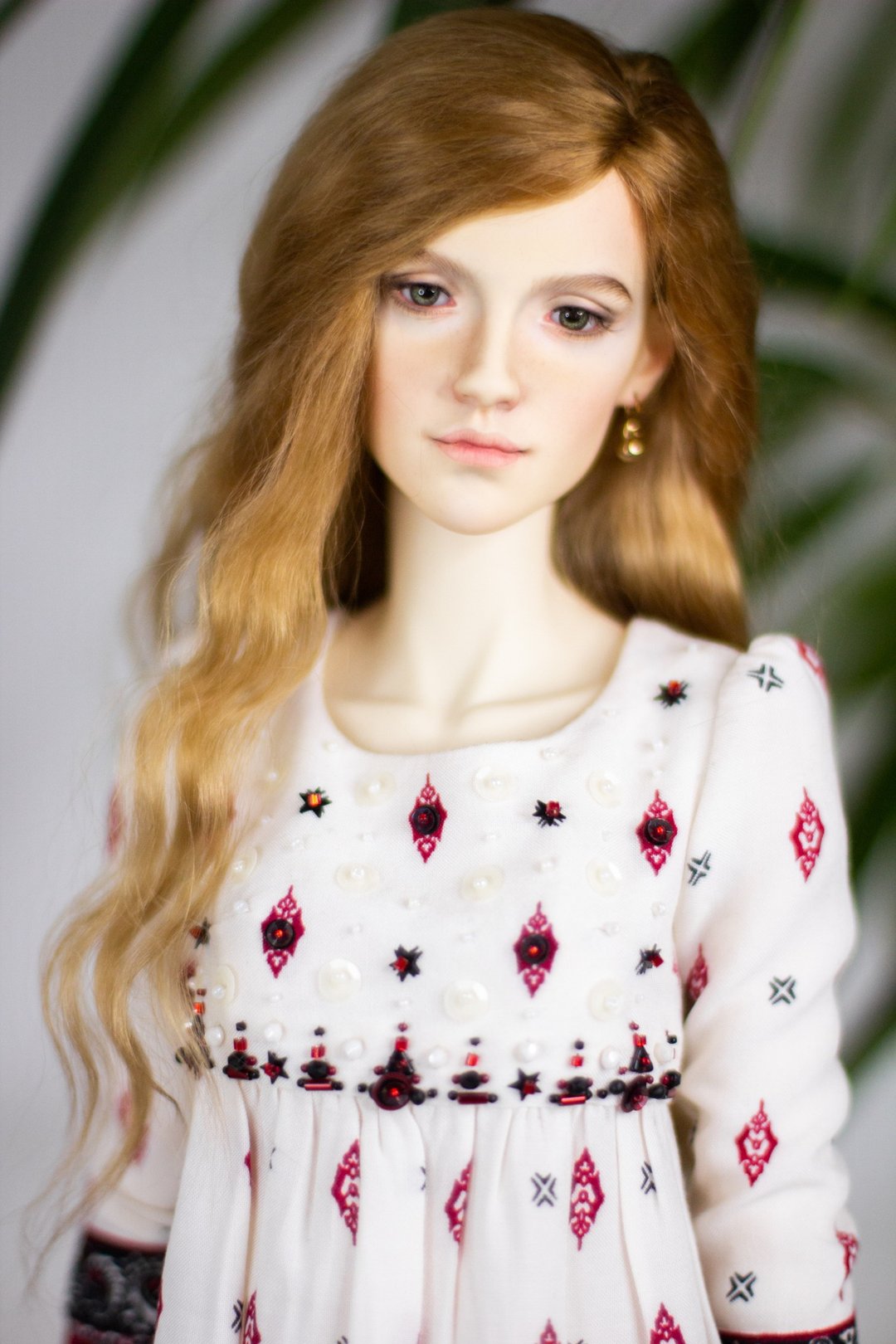 BJD 娃娃女款洋装 (Dollstown 娃娃) 65cm SD - 其他 - 亚麻 白色
