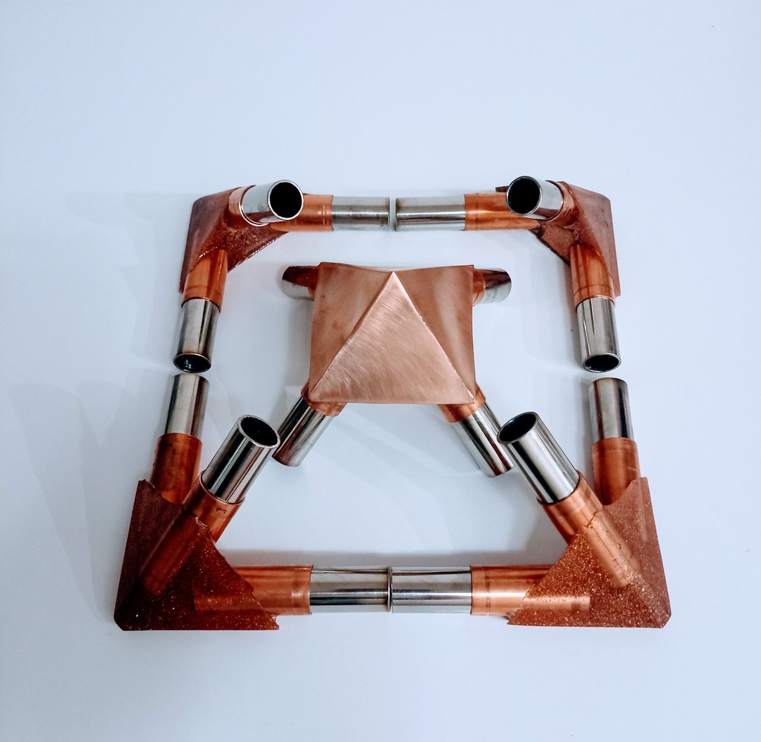 用于治疗金字塔的铜连接器组。适用于 7/8 英寸管道 - 其他 - 其他金属 咖啡色