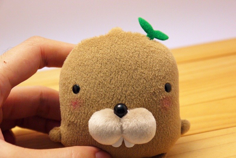 Bucute 擦拭手机屏幕   马林鼠钥匙圈   生日礼物   礼物 - 钥匙链/钥匙包 - 聚酯纤维 卡其色