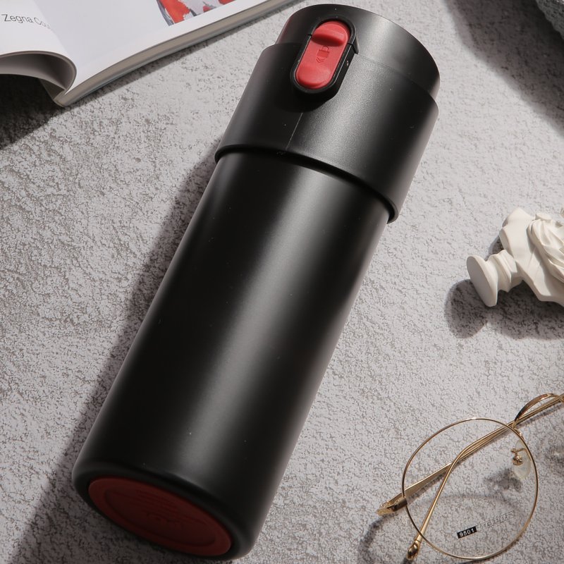 【茶水分离】保温泡茶杯-两用茶隔 可拆卸清洗 350ml (黑) - 保温瓶/保温杯 - 不锈钢 