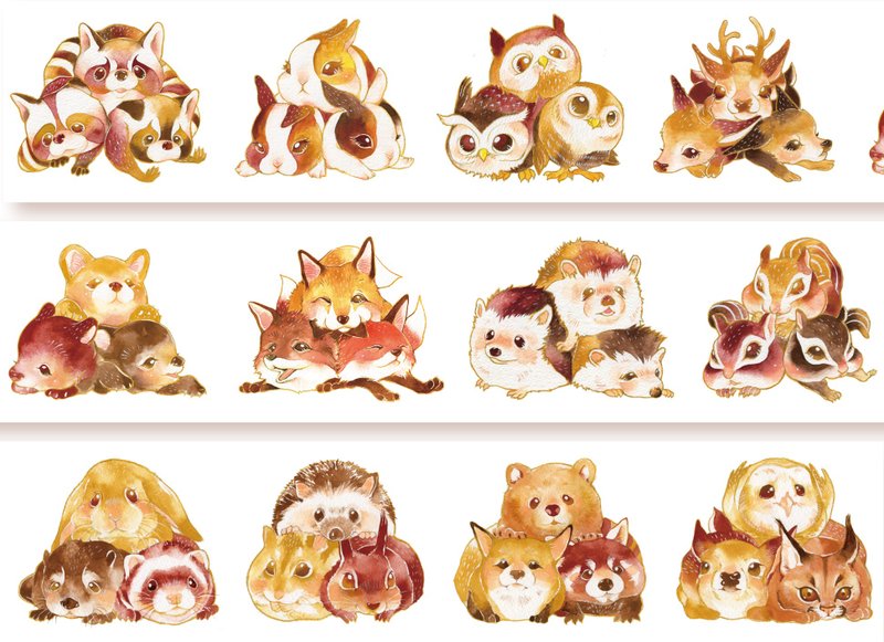 歪的工作室-三角小动物纸胶带2016秋冬新品 - 纸胶带 - 纸 多色