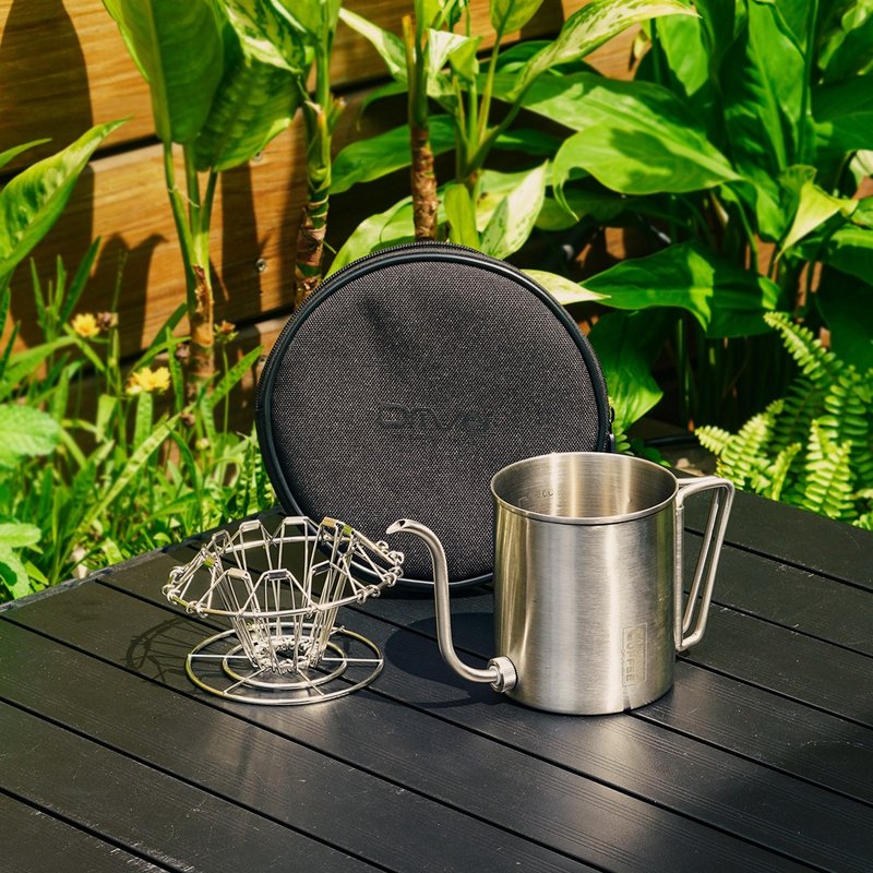 Driver 轻巧户外手冲咖啡经典组 - 咖啡壶/周边 - 不锈钢 绿色