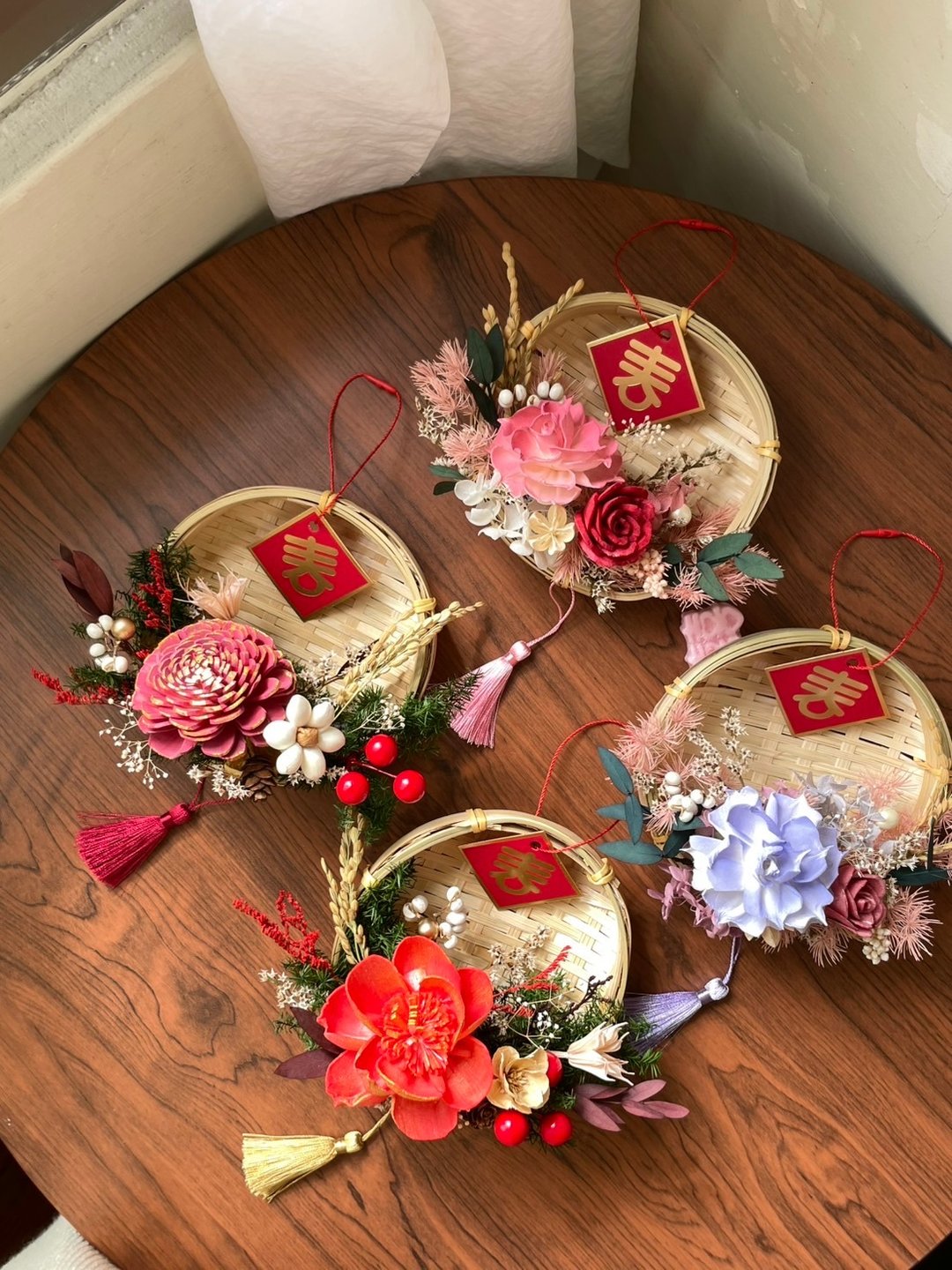 【新居落成礼物】春暖花香干燥花米筛 新年礼盒 入厝礼 - 干燥花/捧花 - 植物．花 